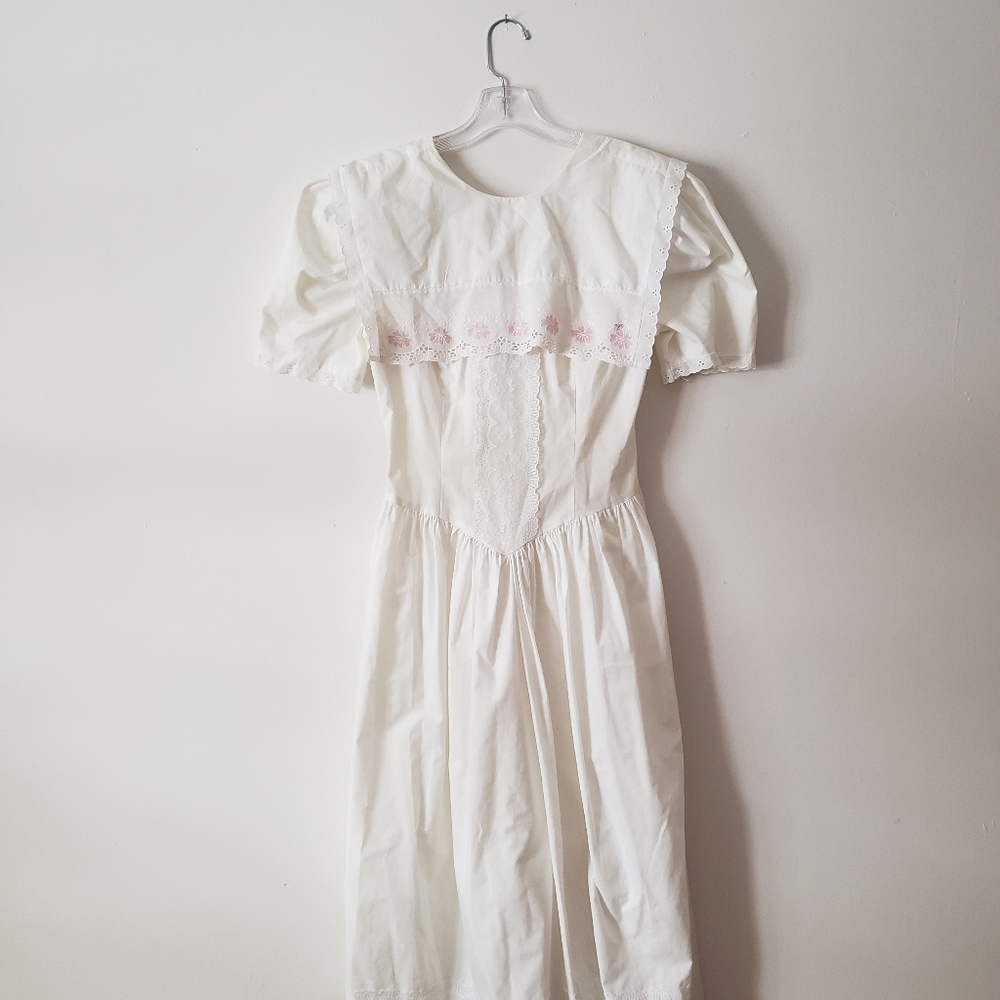 Vintage Lace Trimmed Dress.